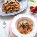 【取り分け幼児食】なすとツナのトマトクリームパスタ