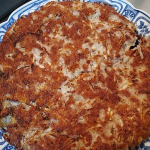 週一だけは頑張ります💦の作ってみた!投稿(混ぜて焼くだけ♪『もやしとひき肉のチーズチヂミ』)
