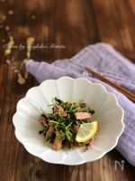 豆苗の塩辛和え