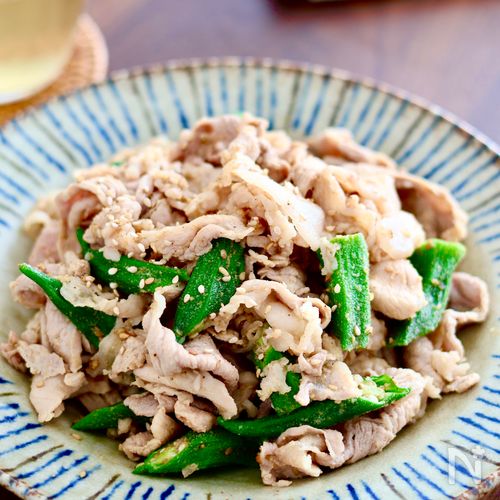 『豚肉とおくらの旨ごまだれ』夏はこれ!