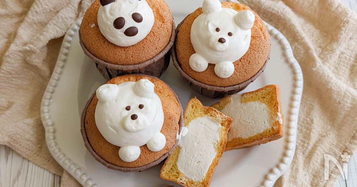 ホットケーキミックスで簡単！くまさんの生シフォン | レシピサイトNadia