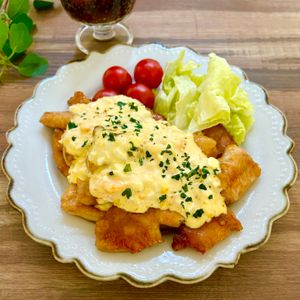のりのり🐾🎀🤍の作ってみた!投稿(【レモンだれチキン南蛮】鶏むねしっとり柔らか♡さっぱり♡)