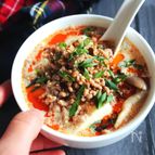 【ピリ辛こくうま♡豆腐のごま担々スープ】この一杯で大満足！