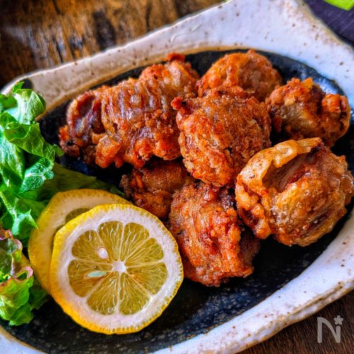 揚げたてザクザク食感♡【砂肝の唐揚げ】