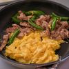 【豚肉とスナップエンドウの卵炒め】しゃきふわ♡春の三色炒めの工程3