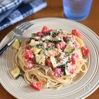 1人前150円！ズッキーニとトマトとツナの冷製パスタ