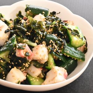 こざかなの作ってみた!投稿(たこときゅうりとわかめの香味旨ぽん和え)