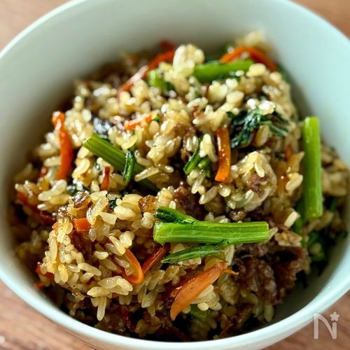 【すきやきご飯】混ぜるだけで簡単！調味料ひとつだけ！