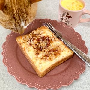 のりのり🐾🎀🤍の作ってみた!投稿(簡単！おかかチーズトースト)