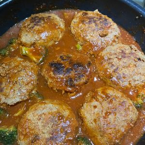 287488の作ってみた!投稿(簡単♡子供が大好きな♡豆腐ハンバーグdeトマト煮込み♡)