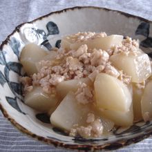大根のそぼろあん。