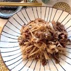 ごぼうたっぷりヘルシー美味しい♡牛肉とごぼうの簡単炒め煮