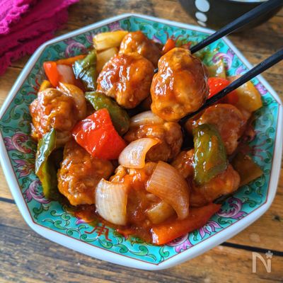 【かんたん♡豚こまで揚げない酢豚】おうちで本格味!
