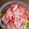 レンジで簡単！たっぷりもやしときゃべつと豚バラの中華風和えの工程1