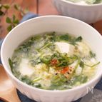 豆苗とくずし豆腐のかき玉中華スープ＊風邪ひきさんにも＊
