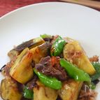 「とろーりジューシー水茄子と牛肉のオイスターソース炒め」