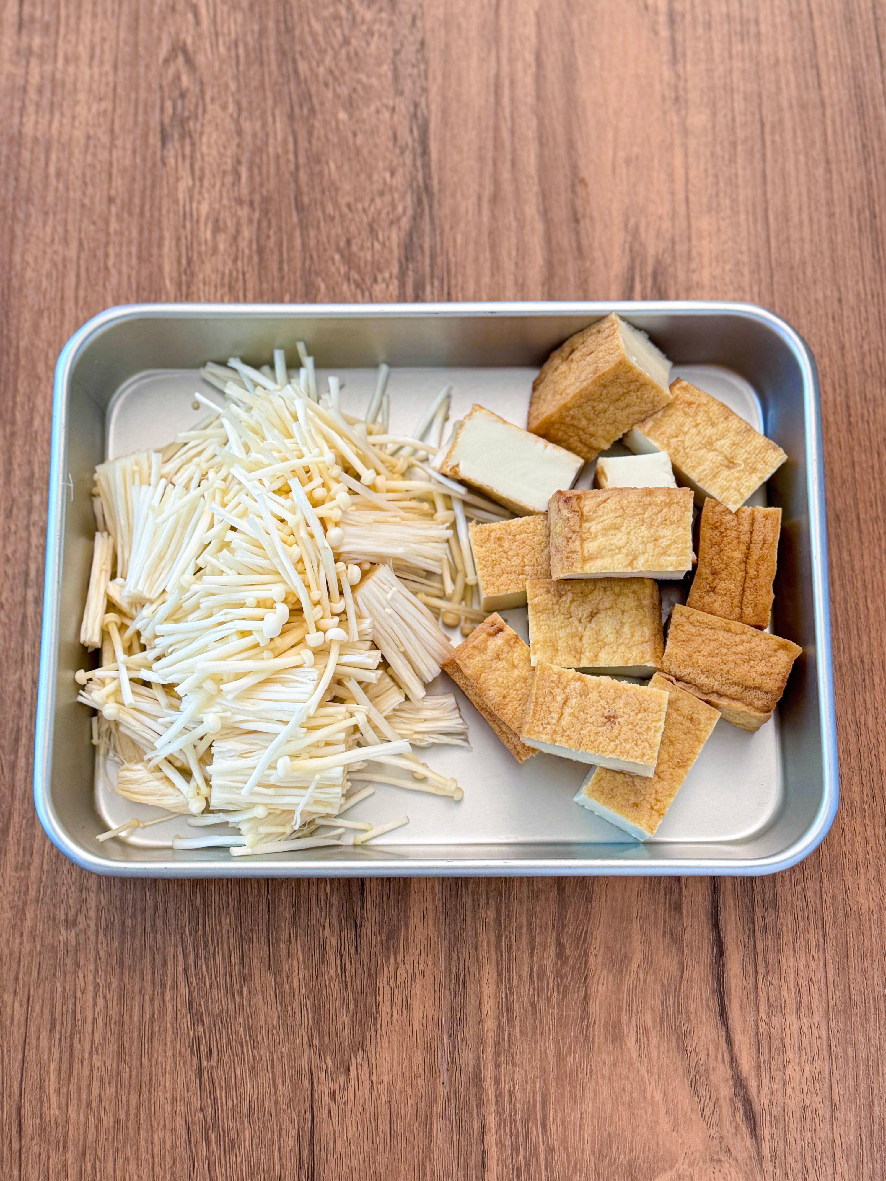レンジで一発♪味しみ【えのきと厚揚げの甘辛煮】 | レシピサイトNadia