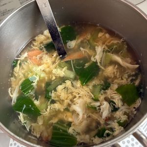 ぽんこの作ってみた!投稿(お得感が凄い！想像以上♡『青梗菜のかにたまスープ』)