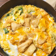 【白菜と油揚げの鶏だし卵とじ】じゅわ～っとほっとする味♡