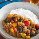 【夏野菜キーマカレー】5分の煮込み、水分は野菜のみ
