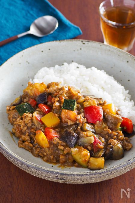 夏野菜キーマカレー