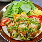 豚こまピーマン肉詰め｜旨み爆発！味噌だれがけ