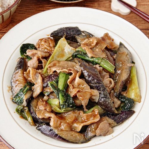 【豚バラなすの甘辛味噌炒め】ご飯がすすむ!簡単おかず!