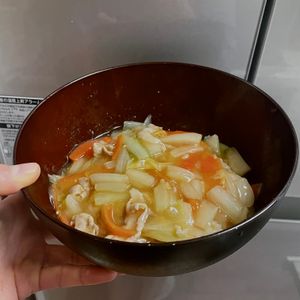 ケの作ってみた!投稿(豚バラ白菜のあんかけ中華丼)