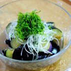 色よく仕上げる冷たい揚げ茄子のお浸し
