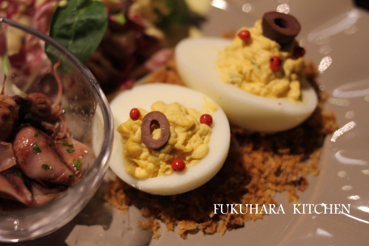 ワカモレのデビルドエッグのレシピ