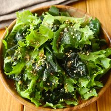 5分で完成！【わかめとレタスのチョレギサラダ】胡麻油香る♩
