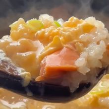 鮭1切れで節約♪鮭とふわふわ卵の雑炊