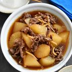 ＼フライパンひとつで／しみじゅわ♪牛肉と大根の甘辛煮