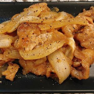 米粉ママ〜の作ってみた!投稿(定食屋さん風《豚こまと新玉ねぎのスタミナ炒め》)