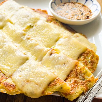 子供に好評‼︎玉ねぎ✖️のり✖️チーズちぢみ
