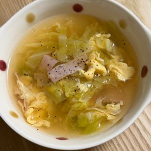 Hideの作ってみた!投稿(【キャベツと卵のとろみスープ】キャベツの甘み♡ほっこり優しい)