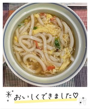 とろ～りかにたまうどん作ってみた！4