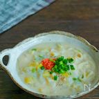 白菜と大根と明太子のとろーり豆乳うどん・受験生のお夜食にも◎