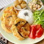 【野菜嫌いも食べれる♡】小松菜のつくねハンバーグ