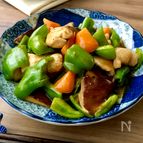 余り野菜の消費にも♡鶏肉×ピーマン×しいたけの甘酢炒め