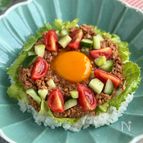 レンジ５分で〖絶品タコライス〗大人も子供も大好きな味♪