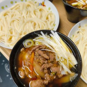 もんぶらん°・*:.。.☆の作ってみた!投稿(旨味たっぷり♩肉汁うどん)