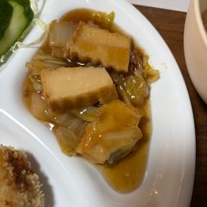 毎日料理大変の作ってみた!投稿(厚揚げとトロトロ白菜の☆中華風そぼろあんかけ)