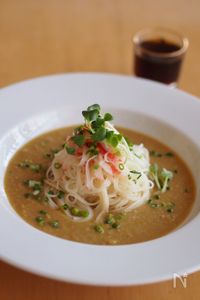 簡単♪濃厚☆とうもろこしスープそうめん