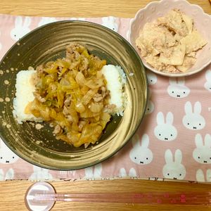 ありみの作ってみた!投稿(【豚こま白菜の無水中華丼】白菜1/4玉ペロリと消費♡!!)