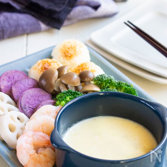 レンジでできちゃう♪和な香りのだしチーズフォンデュ