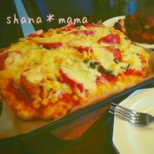 レンジで発酵♪パン屋さんみたいなふかふか天板ピザ♪