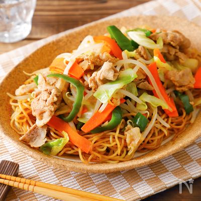 \3人分以上はコレ!/フライパンひとつで野菜たっぷり焼きそば