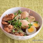【ゆで卵と鶏もも肉のジンジャーポン酢煮】ポン酢でさっぱり！
