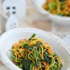 ほうれん草と人参のチーズ醬油ソテー【作り置き】